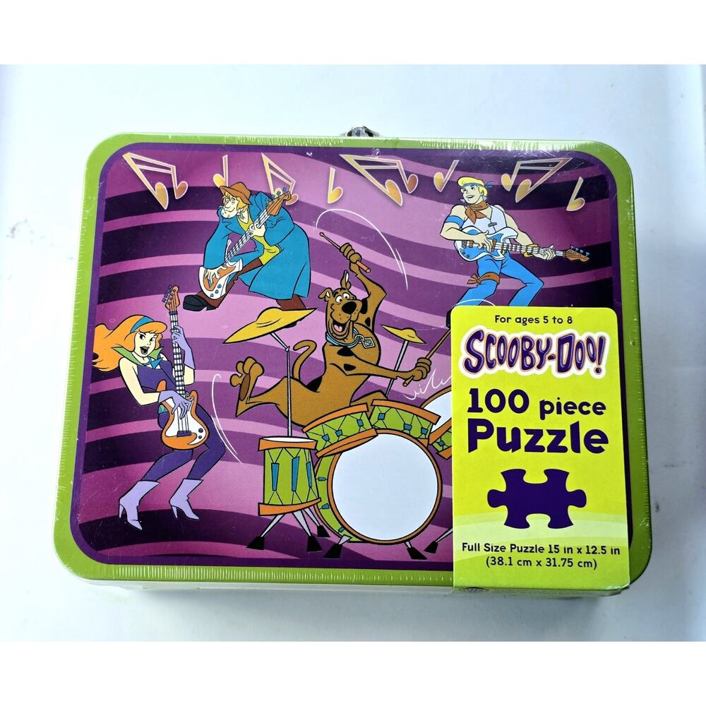 Scooby-Doo 100 Piece Puzzle in Collectible Lunch Box Tin Mystery Inc 2012 - NEW